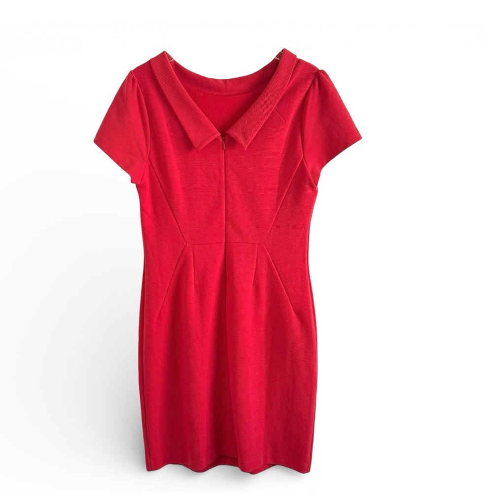 Boden Red Short-Sleeve Sheath Dress - Picture 10 of 11